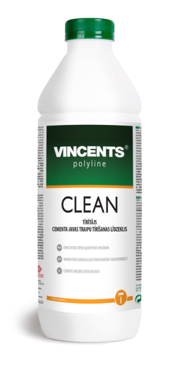 CLEAN cementa javas traipu attīrītājs no būvmateriālu virsmām